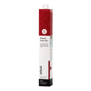 smart iron-on glitter rosso